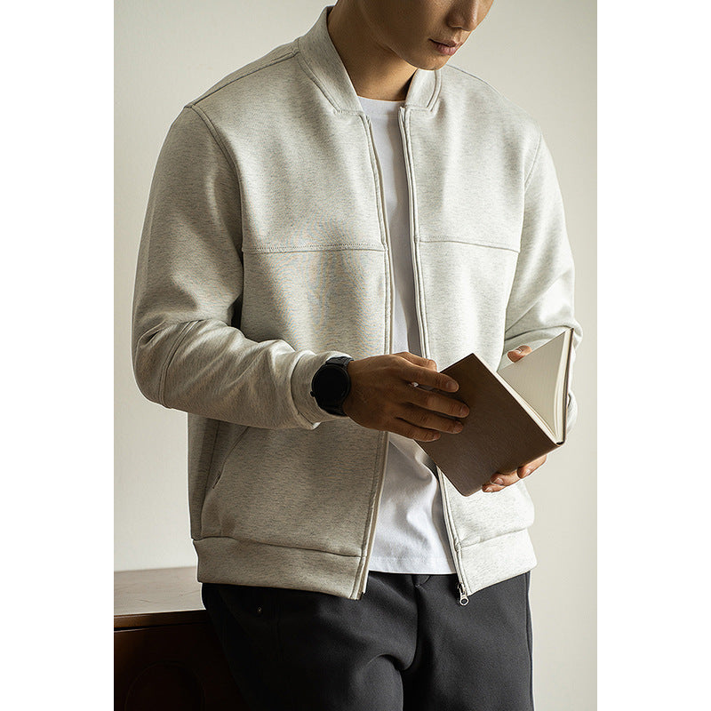 Heavy Japanese Cotton Baseball Collar Loose Zip Coat