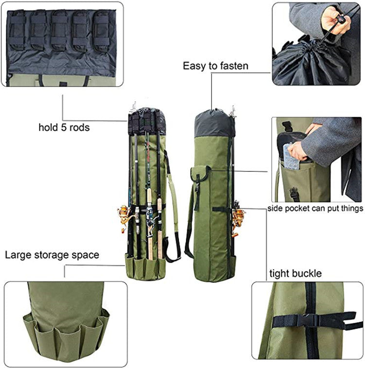 Cylinder Outdoor Multifunctional Fishing Storage Bag