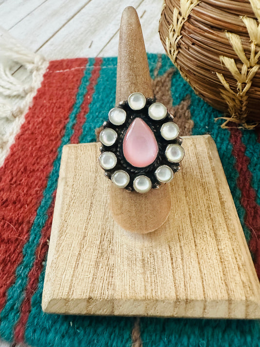 Handcrafted Sterling Silver & Mother of Pearl Ring