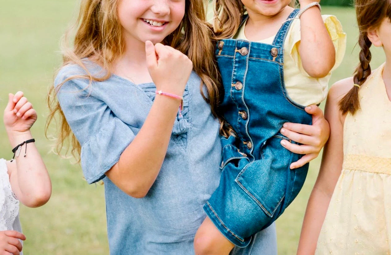 Pray. Hope. Don't Worry. Bracelet for Kids (Pink and Purple)