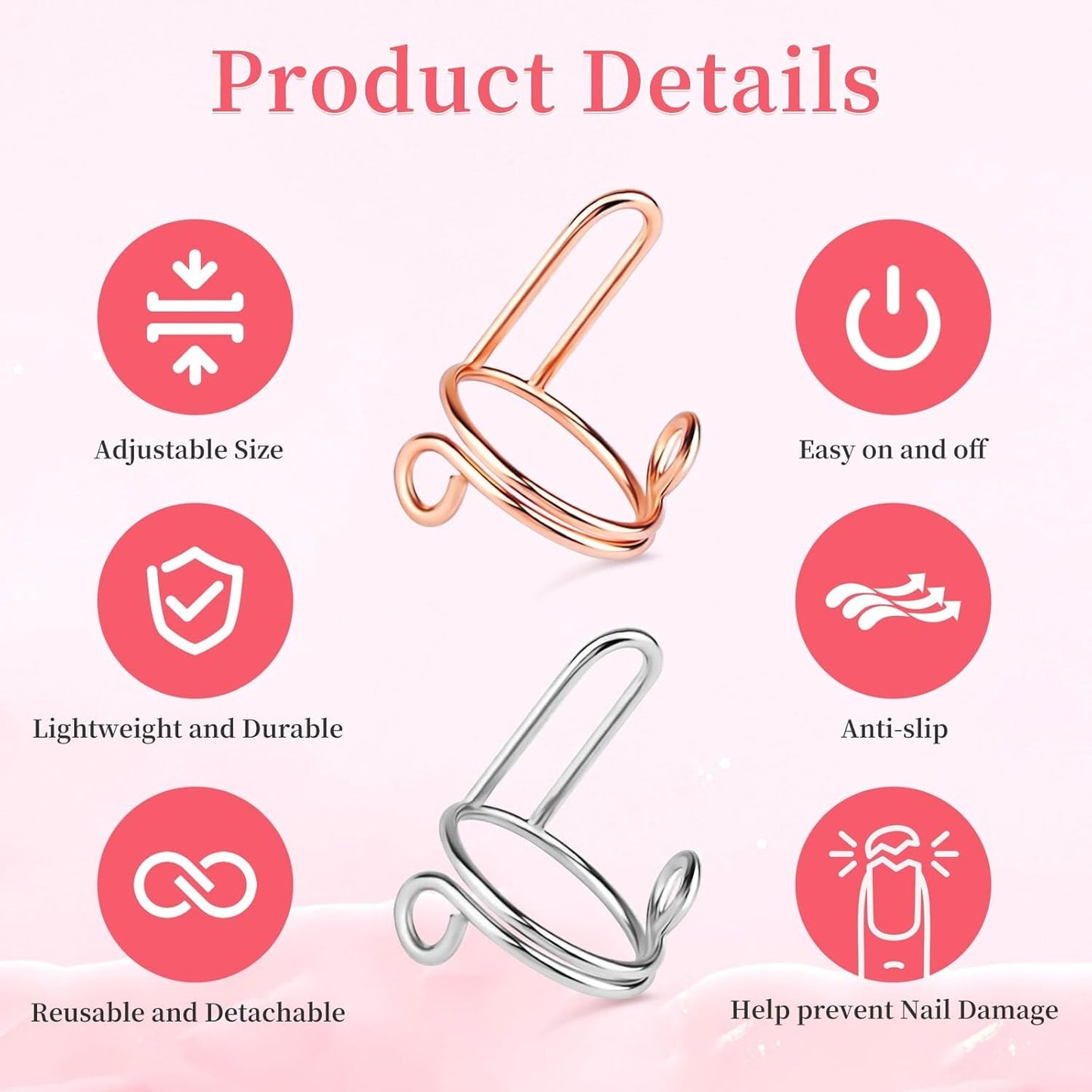 heemee Wudu Nail Rings Set – Adjustable, Stylish, and Convenient for Daily Wear