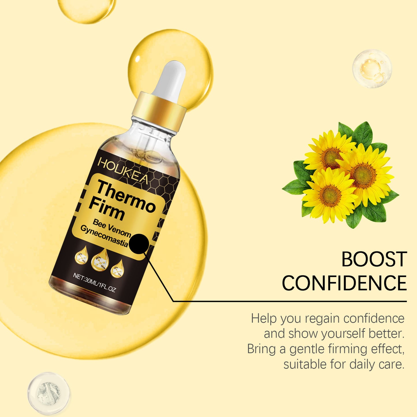 Bee Venom Men's Chest Treatment Improve Chest Contour Massage Care Essential Oil