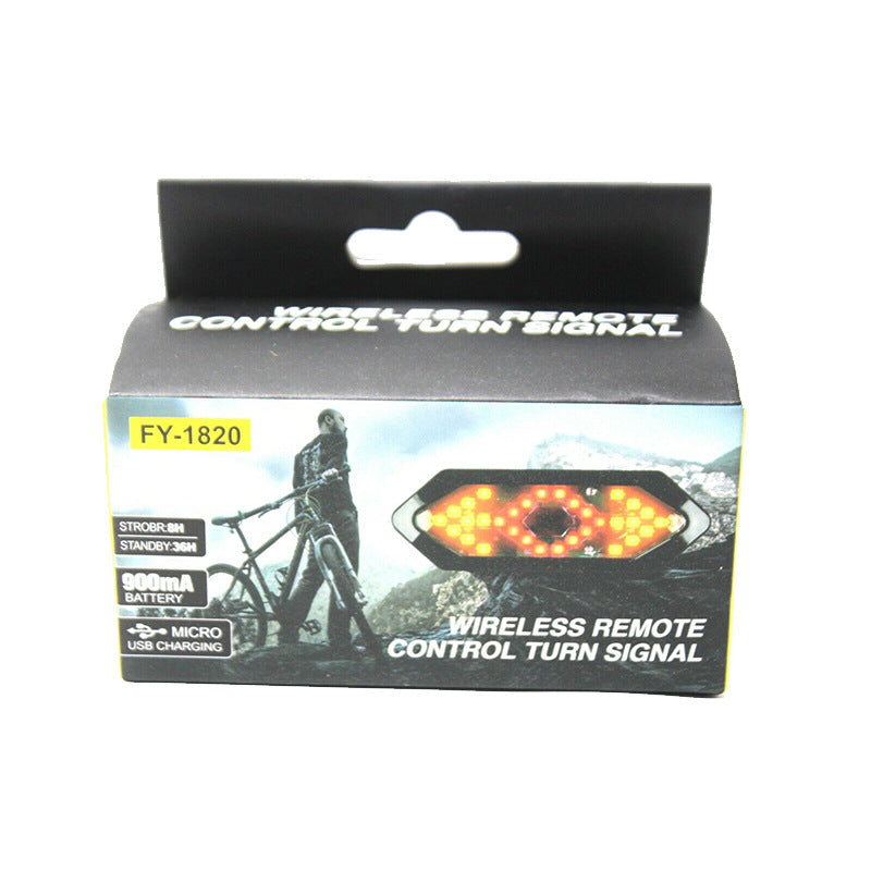 Road Bike Light Wireless Remote Control Operation Turn Signal Rear Lamp