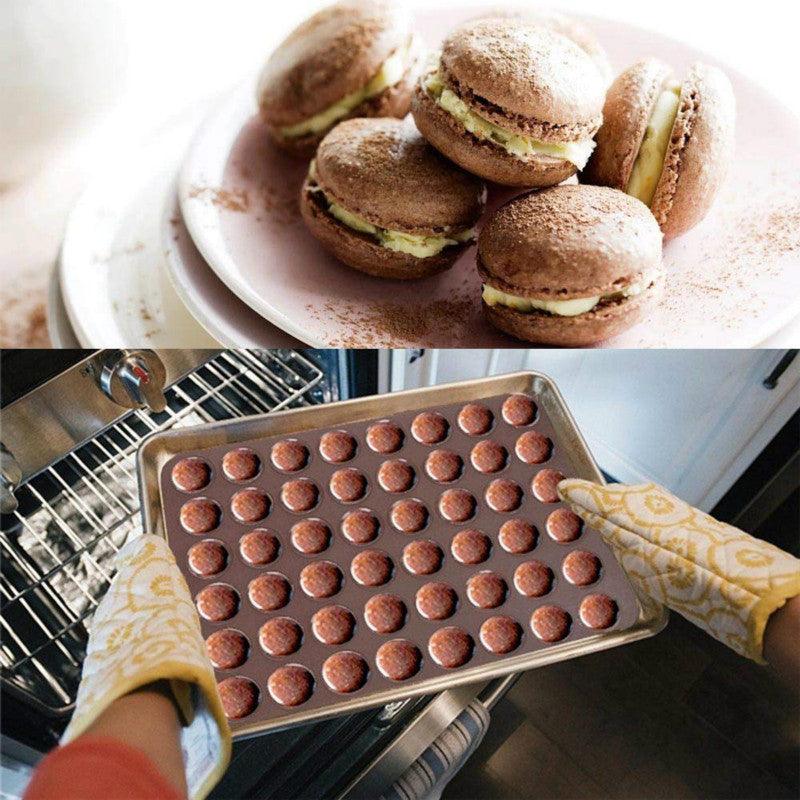 1-2pc/set Large Macaroon Kit Silicone Mat Non-Stick Baking Mold Set 48 Capacity Pot Cake Decorating Supplies Macaron Silicone Mat Non-Stick Silicone Macaron Reusable Baking Mold Set