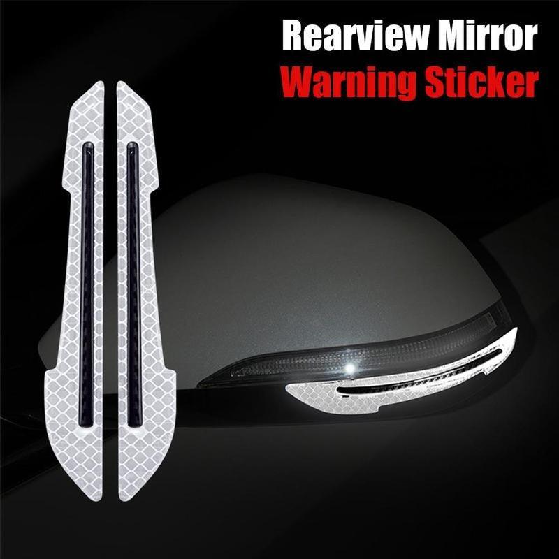 1 Pair Car Rearview Mirror Reflective Sticker Car-styling Safety Warning Reflective Sticker Car Rearview Mirror Decorative Strip Reflective Car Stickers Set Rearview Mirror Reflective Warning Stickers Car Side Reflective Stickers