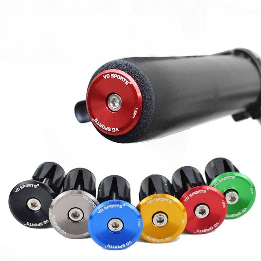1 Pair Road Folding Bike Handlebar Grip Ends Cap Racing Cycling Handle Bar Plugs Outdoor Cycling Aluminum Bike Handlebar End Plugs Expanding Locking Bar End Caps For Road Bike Mountain Bike
