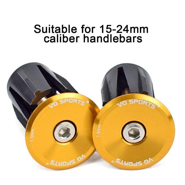 1 Pair Road Folding Bike Handlebar Grip Ends Cap Racing Cycling Handle Bar Plugs Outdoor Cycling Aluminum Bike Handlebar End Plugs Expanding Locking Bar End Caps For Road Bike Mountain Bike
