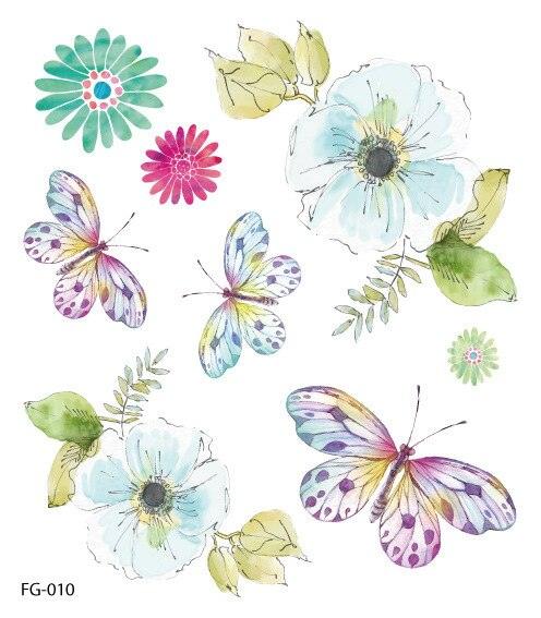 1 Pc Butterfly 3D Temporary Tattoo 52 Style Waterproof Butterfly Tattoos Stickers Temporary Colorful Design For Womens