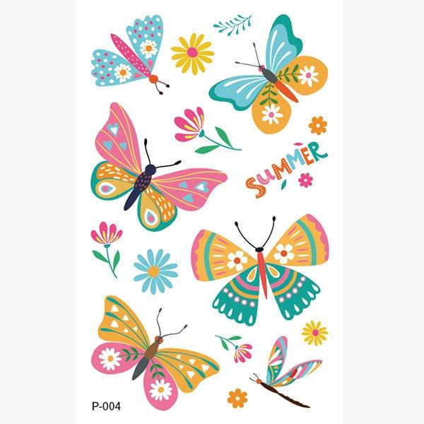 1 Pc Butterfly 3D Temporary Tattoo 52 Style Waterproof Butterfly Tattoos Stickers Temporary Colorful Design For Womens