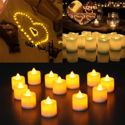 1 PC Creative LED Candle Fake Candles with Moving Flame Outdoor Flickering Flameless Electric Candle Light Multicolor Lamp Simulation Color Flame Tea Light Home Wedding Birthday Decoration