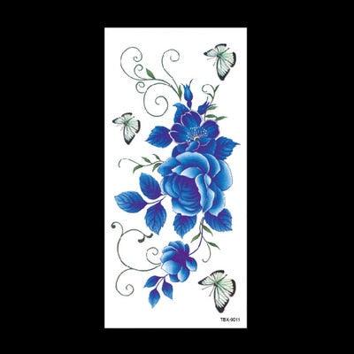 1 Pcs Elegant Temporary Tattoos Stickers Rose Flowers Arm Shoulder Tattoo Waterproof Big Luxury Flower For Womens