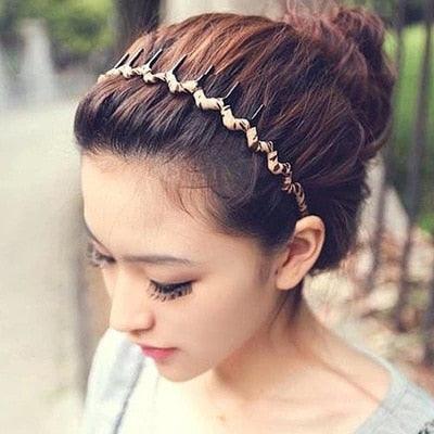 1 pcs Fashion Women Unisex Spring Wavy Hair Band Unisex Hairband for Men Women Sport Hair Hoop Non-slip Headwear Hair Accessories for Men And Women