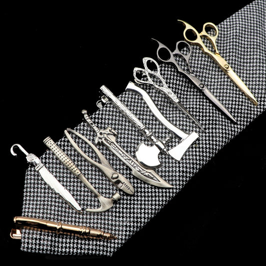 1 Piece Stainless Tie Clips Scissors Owl Shaped Unique Simple Tie Clip For Men Vintage Tie Bar Clip Men's Daily Tie Clip Accessories Stainless Steel Fashion Business Necktie Clips Elegant Mens Gift