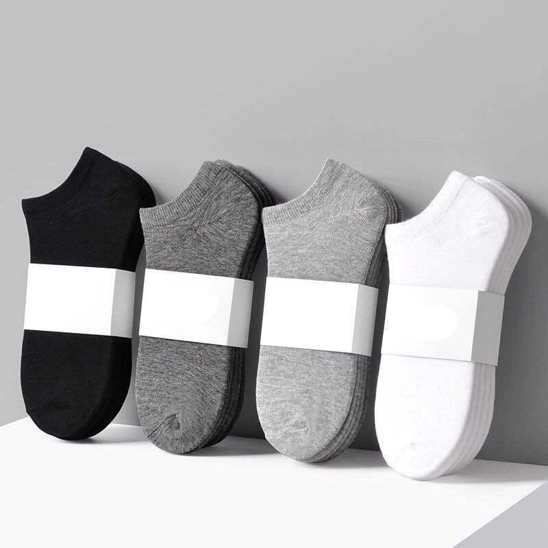 10 Pairs Breathable No Show Sports Socks Solid Color Boat Socks Comfortable Cotton Ankle Socks For Men And Women