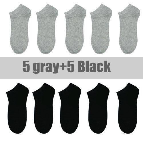 10 Pairs Breathable No Show Sports Socks Solid Color Boat Socks Comfortable Cotton Ankle Socks For Men And Women