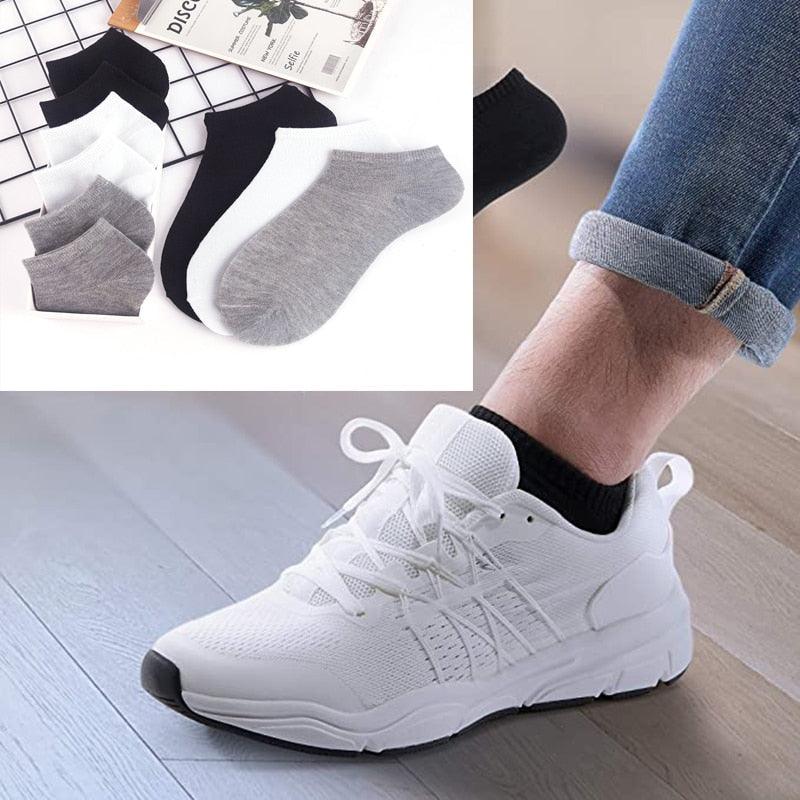 10 Pairs Breathable No Show Sports Socks Solid Color Boat Socks Comfortable Cotton Ankle Socks For Men And Women