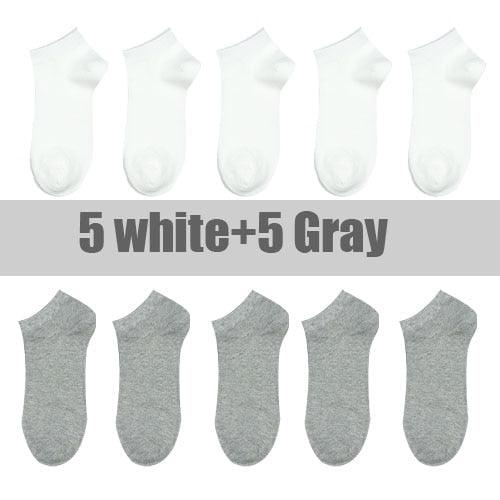 10 Pairs Solid Color Women Socks Breathable Sports socks Casual Boat socks Comfortable Cotton Ankle Socks