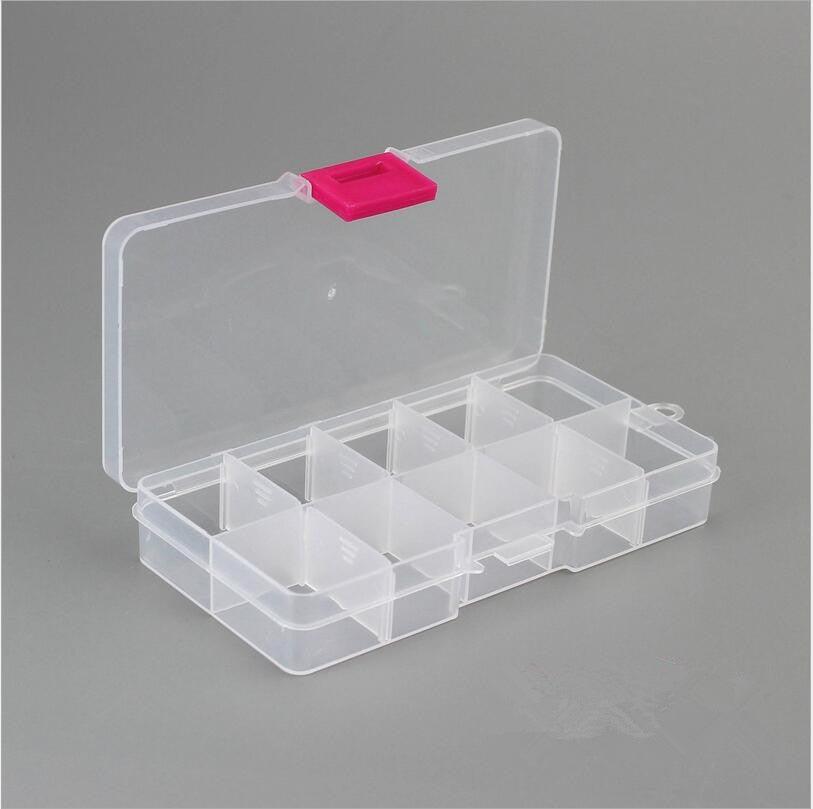10 Slots Adjustable Plastic Jewelry Box Storage Case Craft Jewelry Organizer Beads  Jewelry Making Jewelry Organizer Adjustable Storage Box Plastic Compartments Organizer for Jewelry