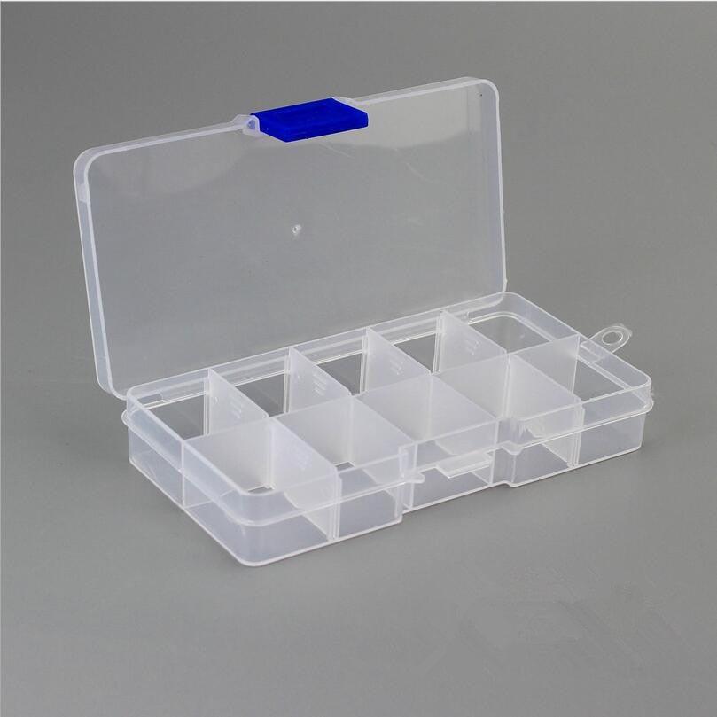 10 Slots Adjustable Plastic Jewelry Box Storage Case Craft Jewelry Organizer Beads  Jewelry Making Jewelry Organizer Adjustable Storage Box Plastic Compartments Organizer for Jewelry