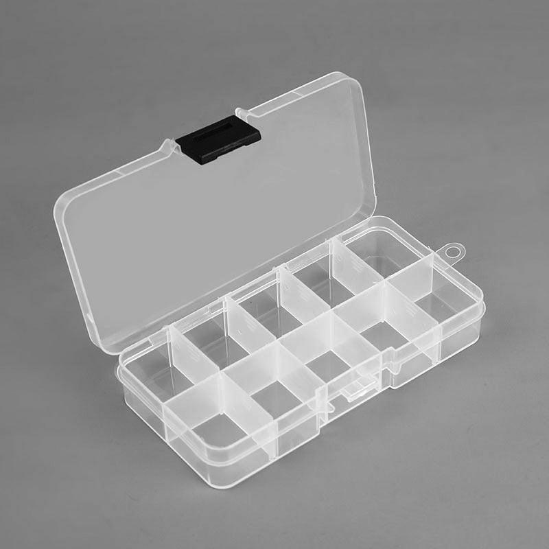 10 Slots Adjustable Plastic Jewelry Box Storage Case Craft Jewelry Organizer Beads  Jewelry Making Jewelry Organizer Adjustable Storage Box Plastic Compartments Organizer for Jewelry