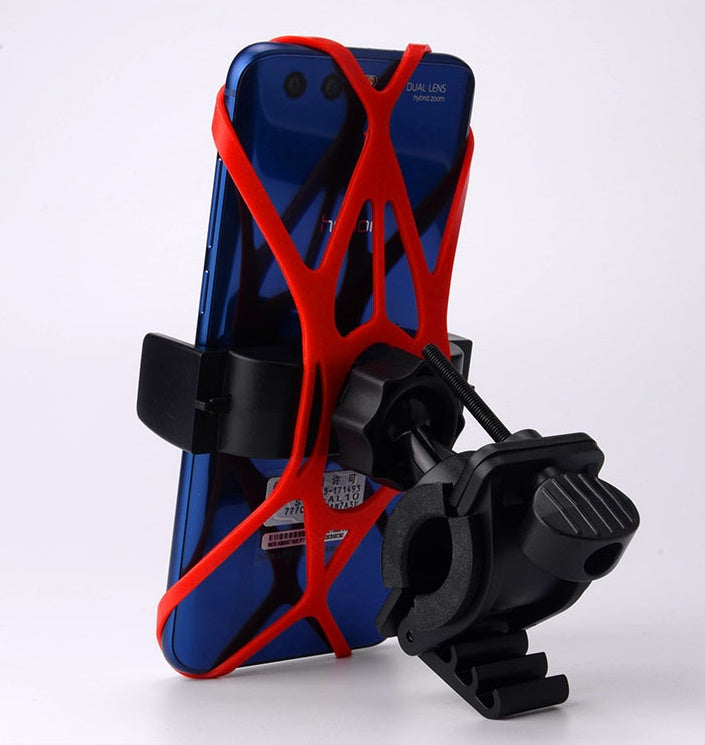 Mountain bike motorcycle electric bicycle mobile phone bracket silicone strap shockproof