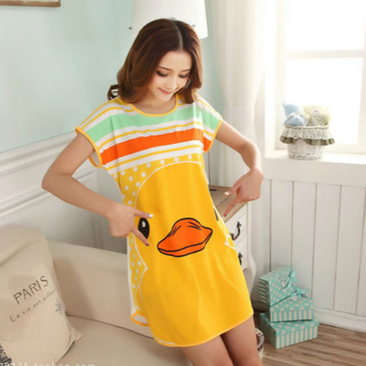 Female summer cartoon nightdress