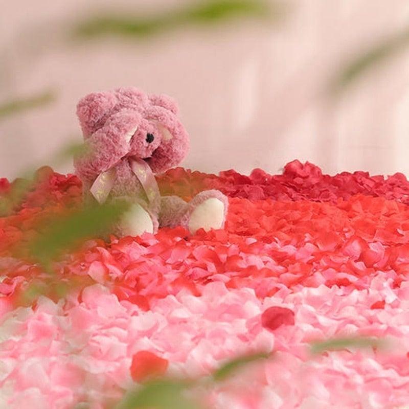 1000PCs Fake Separated Deodorized Rose Petals Party Decorations Artificial Flowers Romantic Wedding Marriage Accessories For Valentine Gifts