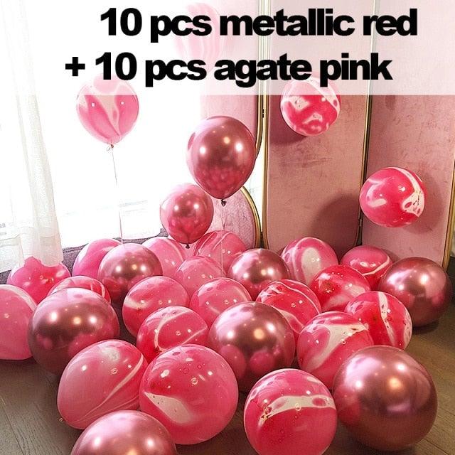 10/20 Star Metallic Confetti Latex Transparent 12inch Balloons For Baby Shower Birthday Party Wedding Decoration