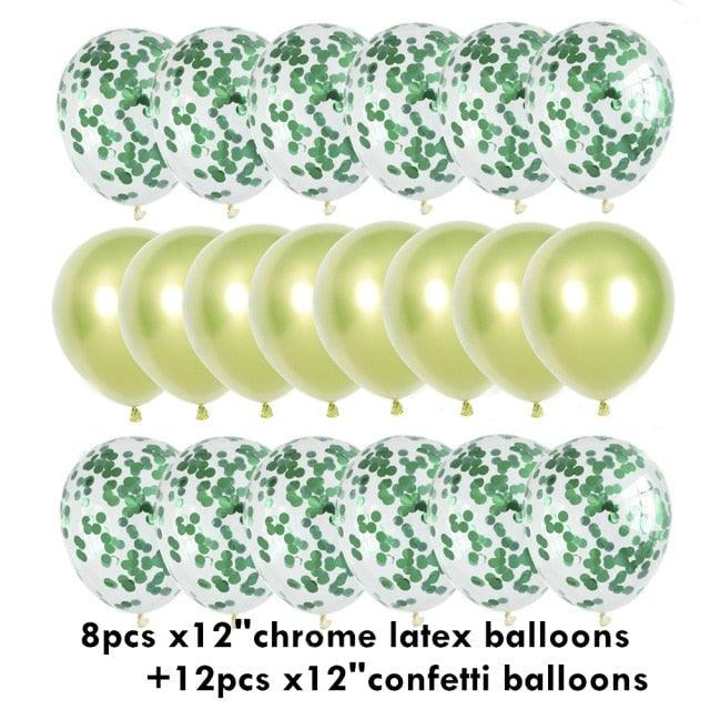 10/20 Star Metallic Confetti Latex Transparent 12inch Balloons For Baby Shower Birthday Party Wedding Decoration