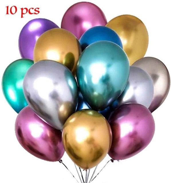 10/20 Star Metallic Confetti Latex Transparent 12inch Balloons For Baby Shower Birthday Party Wedding Decoration