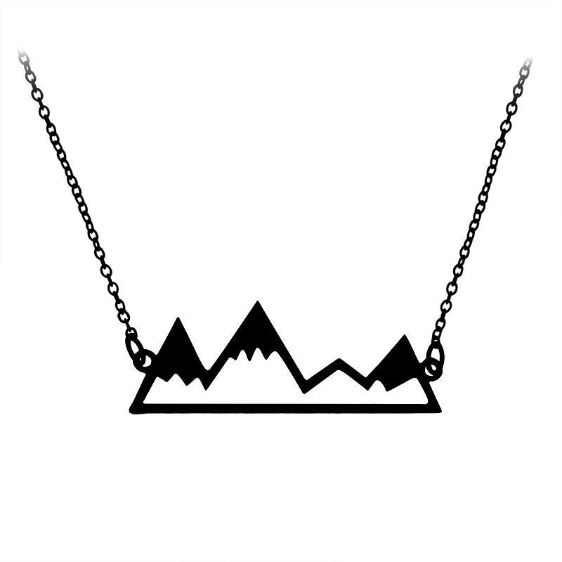 Creative mountain peak hollow necklace