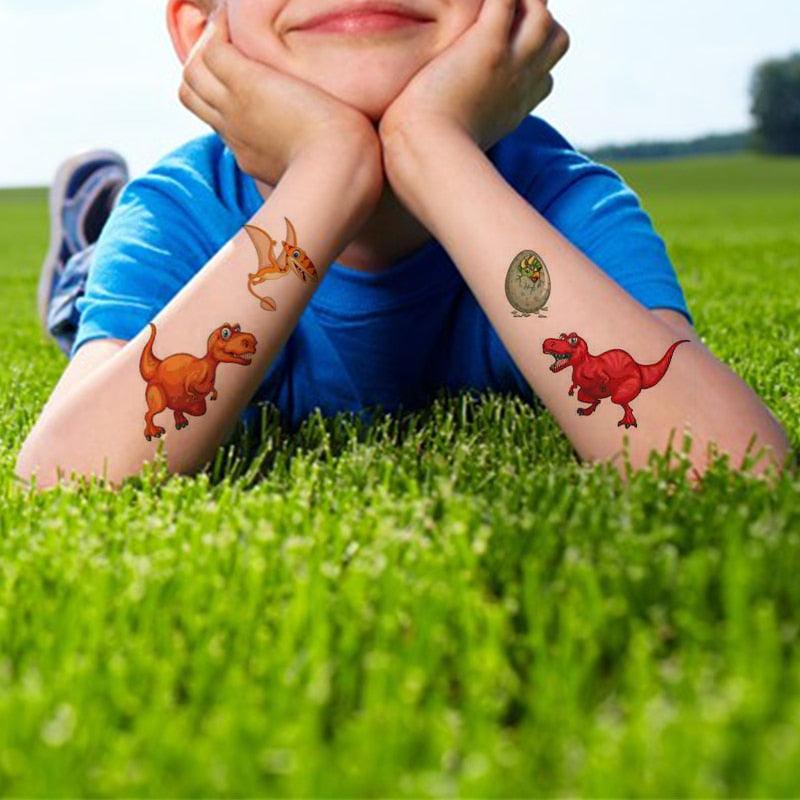 10pcs Dinosaur Sticker Temporary Tatoo Waterproof Colorful Elegant Children Tattoos