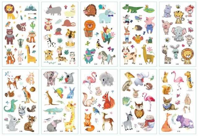 10pcs Dinosaur Sticker Temporary Tatoo Waterproof Colorful Elegant Children Tattoos