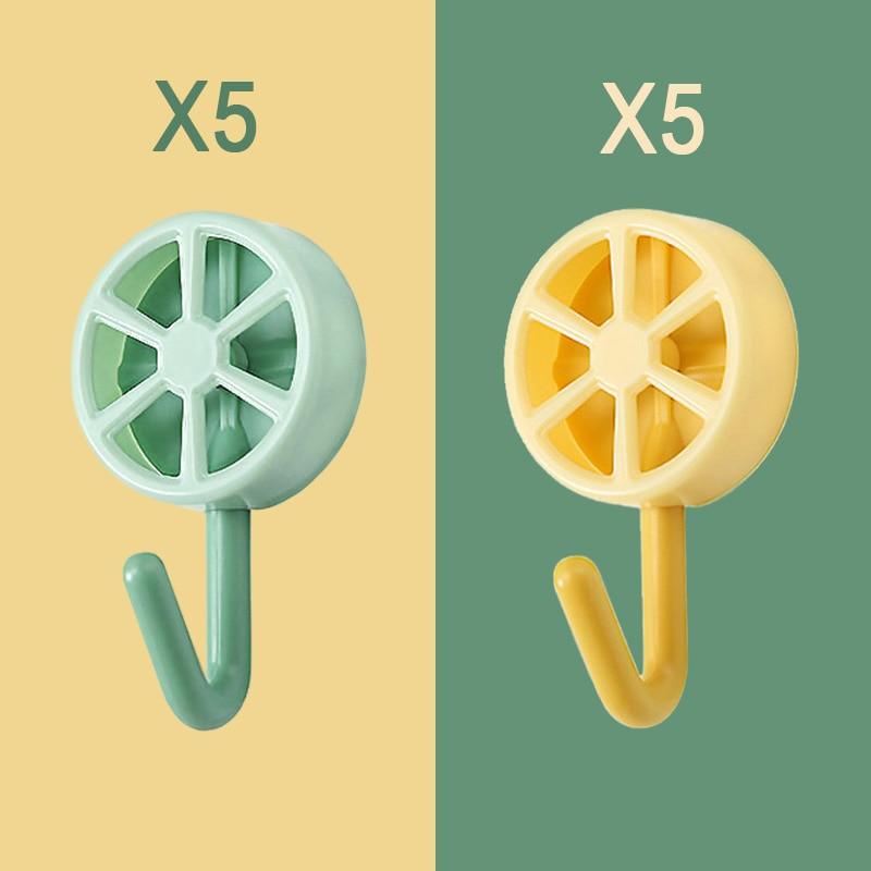 10PCS Self Adhesive Wall Hook Strong Without Drilling Coat Bag Bathroom Door Kitchen Towel Hanger Hooks Home Storage Accessories Decorative Hooks Entrance Organizers with Self-Adhesive Hooks for Hanging Keys Towels