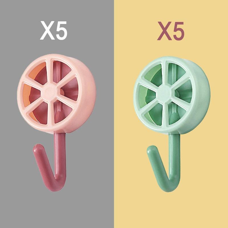 10PCS Self Adhesive Wall Hook Strong Without Drilling Coat Bag Bathroom Door Kitchen Towel Hanger Hooks Home Storage Accessories Decorative Hooks Entrance Organizers with Self-Adhesive Hooks for Hanging Keys Towels