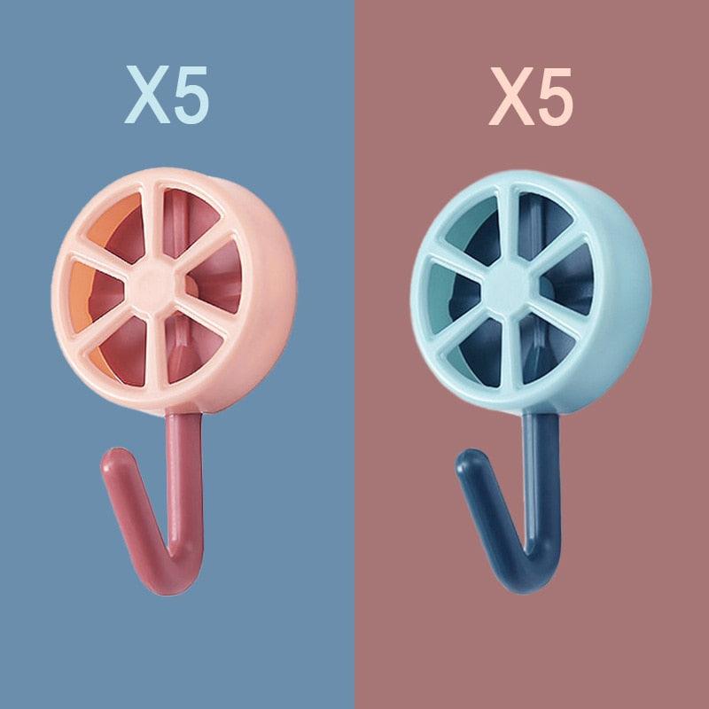 10PCS Self Adhesive Wall Hook Strong Without Drilling Coat Bag Bathroom Door Kitchen Towel Hanger Hooks Home Storage Accessories Decorative Hooks Entrance Organizers with Self-Adhesive Hooks for Hanging Keys Towels