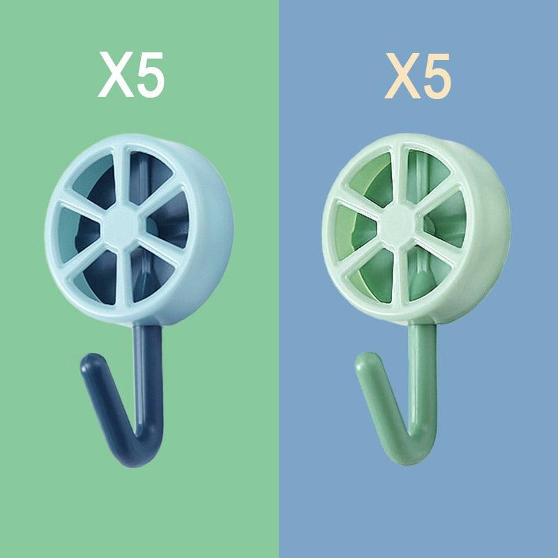 10PCS Self Adhesive Wall Hook Strong Without Drilling Coat Bag Bathroom Door Kitchen Towel Hanger Hooks Home Storage Accessories Decorative Hooks Entrance Organizers with Self-Adhesive Hooks for Hanging Keys Towels