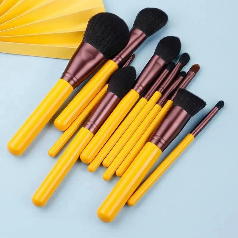 11 Pcs Women Professional Quality Makeup Brush Set Cosmetic Brushes Beauty Makeup Tool - Beginner Makeup Tools Full Set