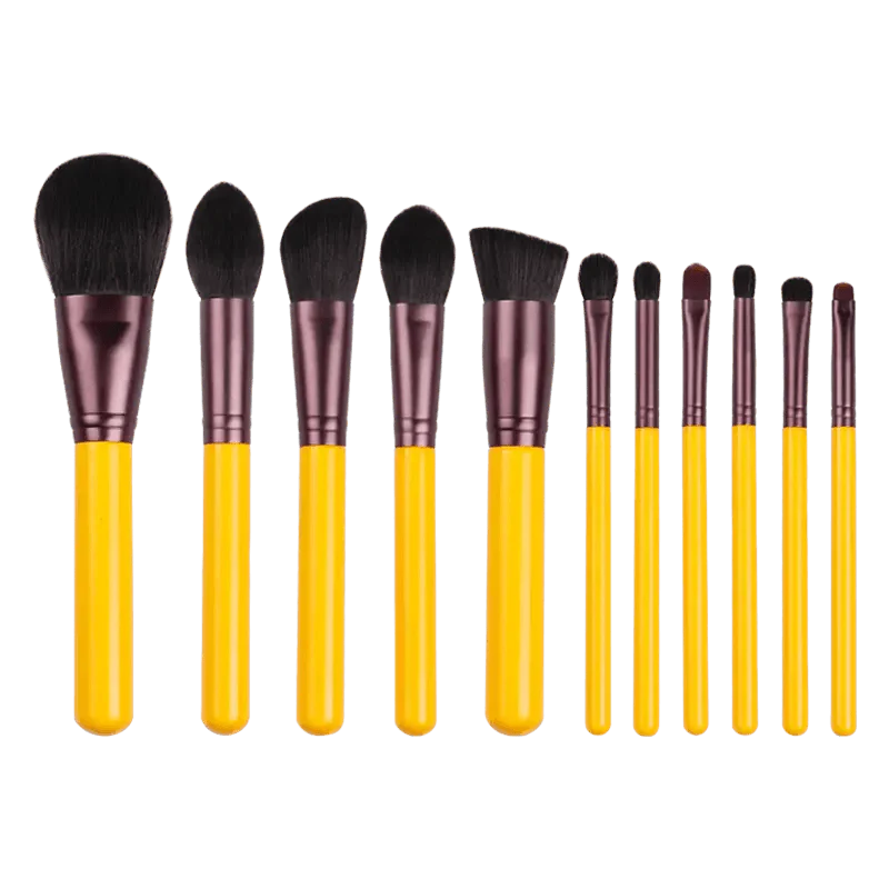 11 Pcs Women Professional Quality Makeup Brush Set Cosmetic Brushes Beauty Makeup Tool - Beginner Makeup Tools Full Set