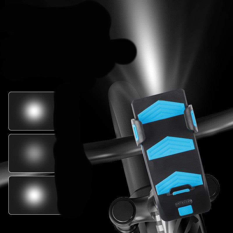 Bike Light Charging Treasure Mobile Phone Bracket Riding Headlight
