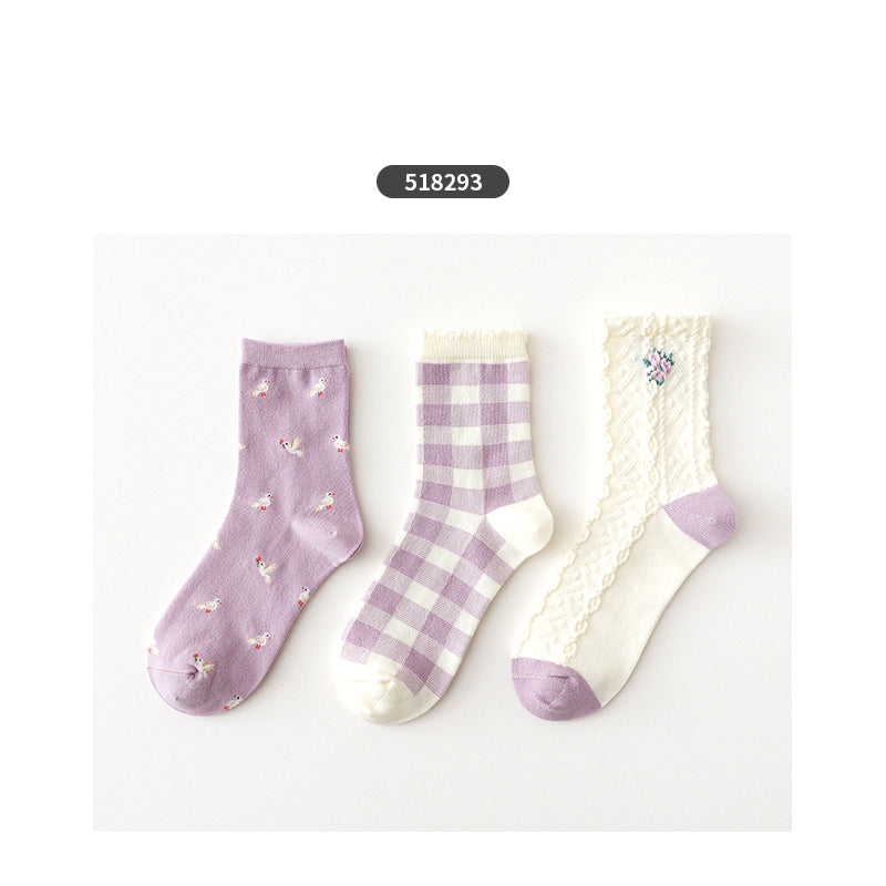Cute autumn and winter tube socks
