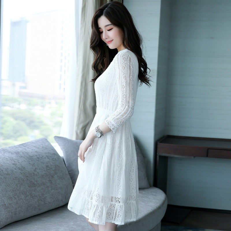 Lace dress autumn women's clothing