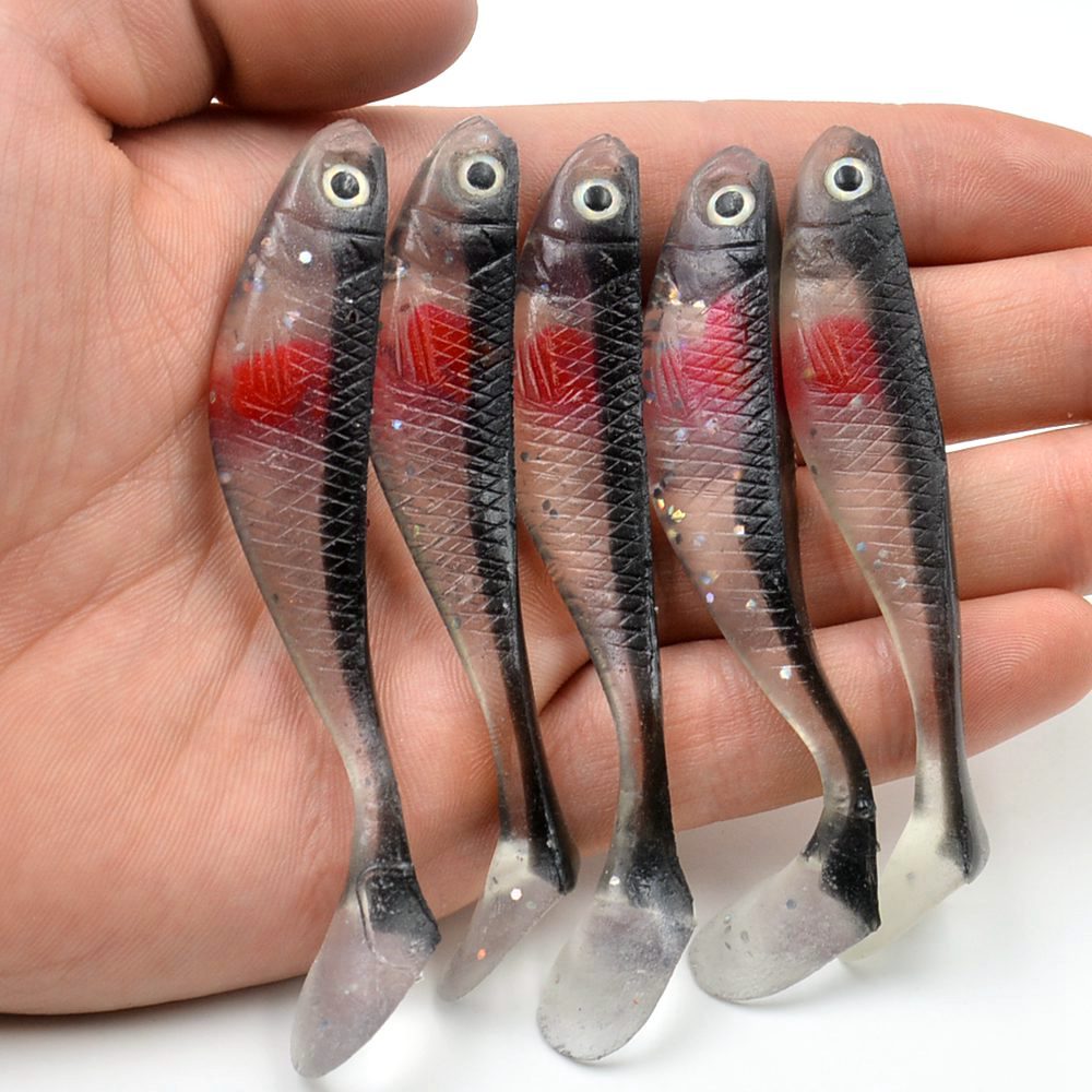 5 packs silicone small fish capuchin fake bait