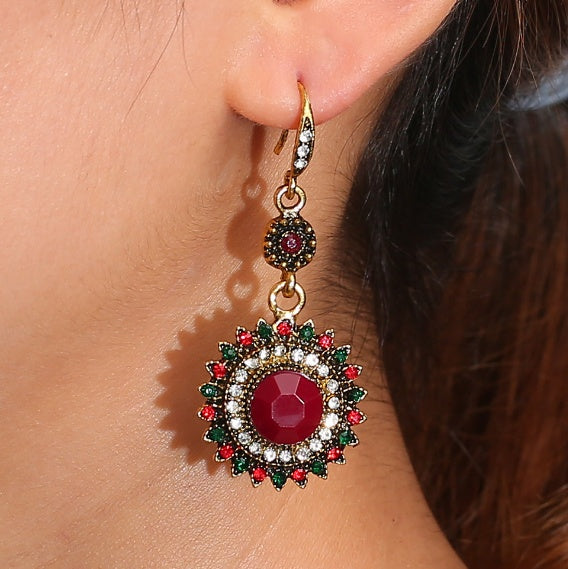 Traditional Ruby Earring