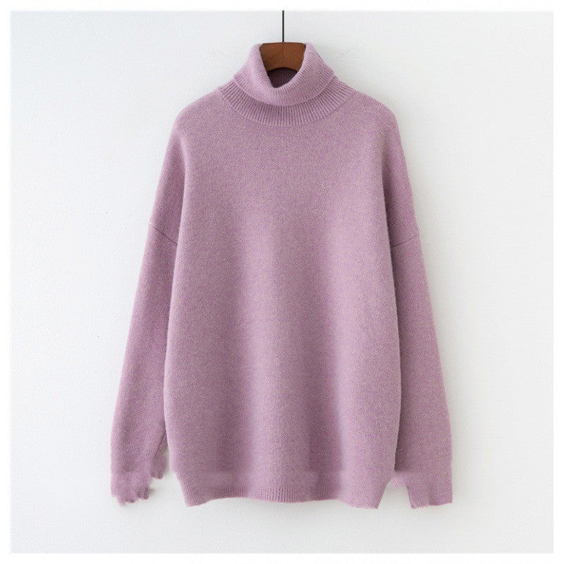 Lazy autumn turtleneck sweater