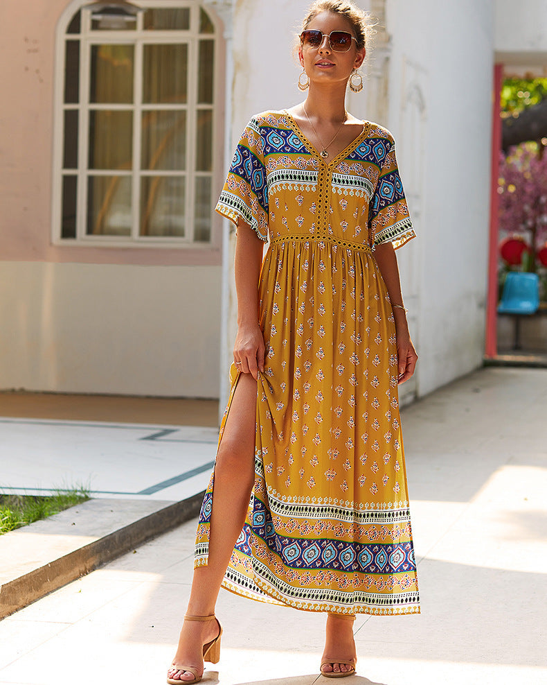 Bohemian early autumn dress