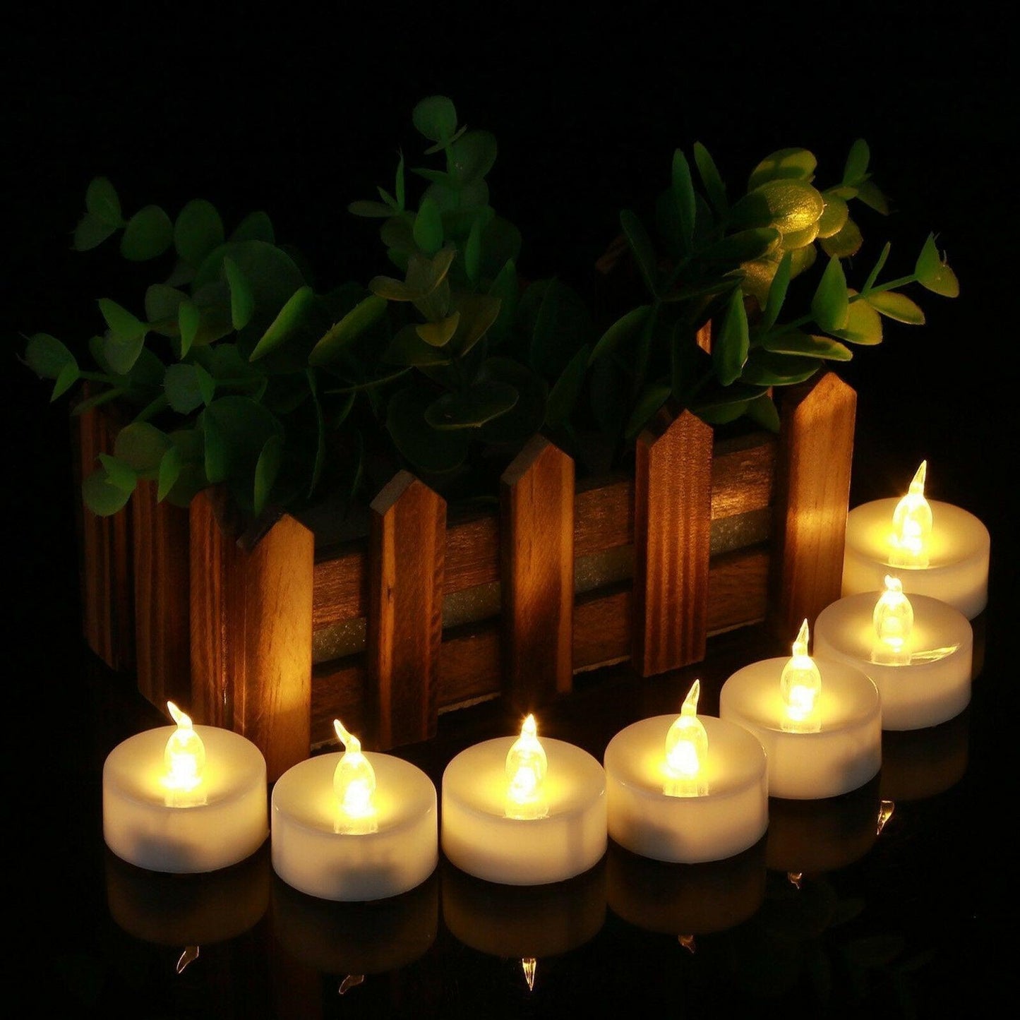12Pcs Battery Operated LED Tea Lights Candles Flameless Wedding Decor  Realistic and Bright Flickering Holiday Gift Flameless LED Electric Candles for Seasonal & Festival Party Home Decoration