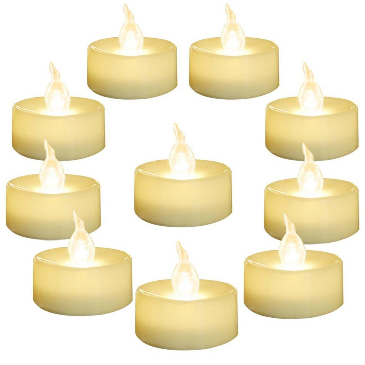 12Pcs New Battery Operated LED Tea Lights Candles  Realistic and Bright Flickering Bulb Battery Operated Flameless LED Tea Light for Seasonal and Festival Celebration Home Decoration Flameless  birthday Decorations Party Supplies