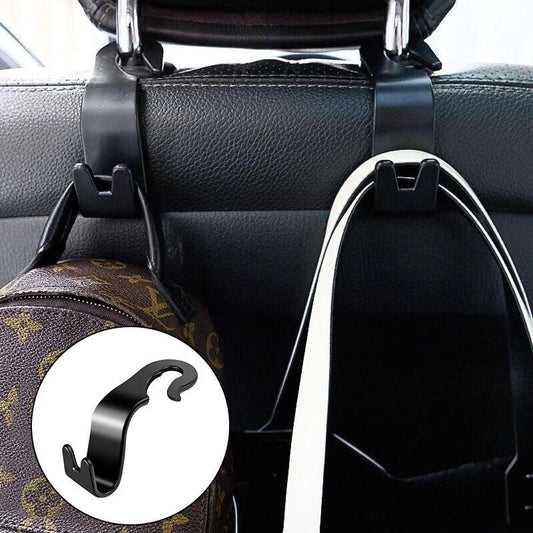 1/2pcs Universal Car Seat Back Hook Bag Hanger Car Accessories Interior Car Vehicle Headrest Hooks  Portable Holder Storage for Car Purse Cloth Decoration Durable Back Seat Hangers with Easy Install Design Portable Organizer Holder for Handbag Purse Cloth