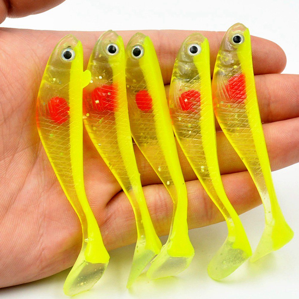 5 packs silicone small fish capuchin fake bait